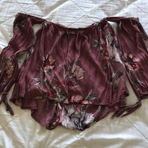 floral off the shoulder blouse